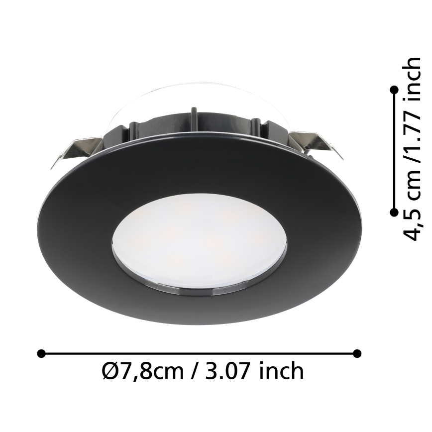 Eglo - ΣΕΤ 3x LED Εντοιχιστό φωτιστικό μπάνιου PINEDA LED/4,9W/230V IP44