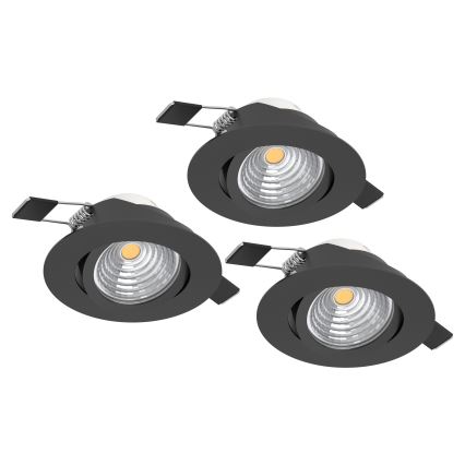 Eglo - ΣΕΤ 3x LED Dimmable χωνευτό φωτιστικό SALICETO LED/6W/230V