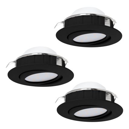 Eglo - ΣΕΤ 3x LED Dimmable χωνευτό φωτιστικό PINEDA LED/5,5W/230V