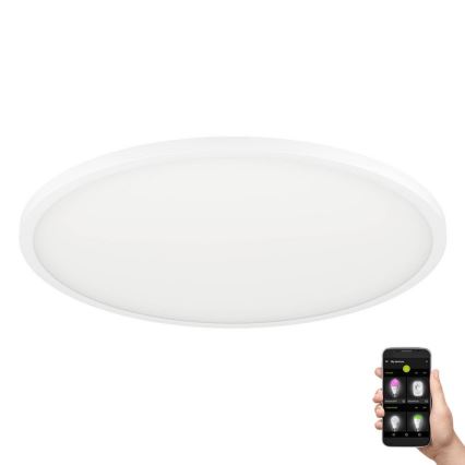 Eglo - LED Ρυθμιζόμενο Φωτιστικό Οροφής LED/33,5W/230V διάμ. 45 εκ. λευκό