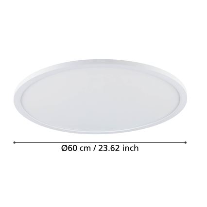 Eglo - LED Ρυθμιζόμενο Φωτιστικό Οροφής LED/41W/230V διάμ. 60 εκ. λευκό