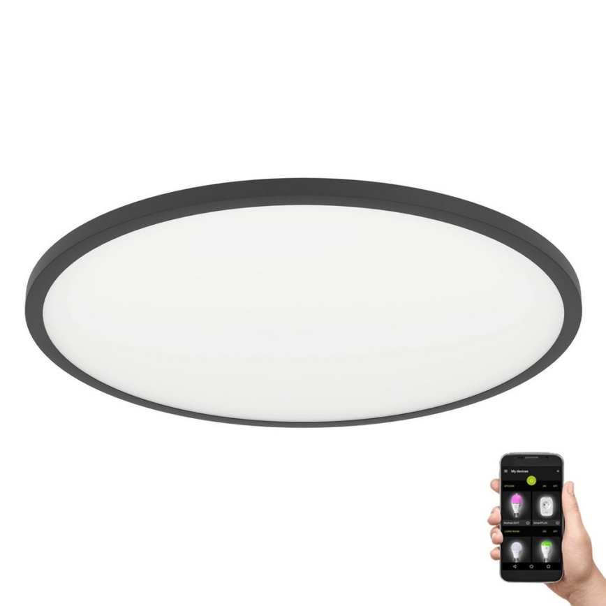 Eglo - LED Dimmable φωτιστικό οροφής LED/33,5W/230V διάμετρος 45 cm μαύρο