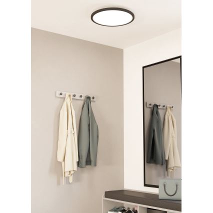 Eglo - LED Dimmable φωτιστικό οροφής LED/33,5W/230V διάμετρος 45 cm μαύρο