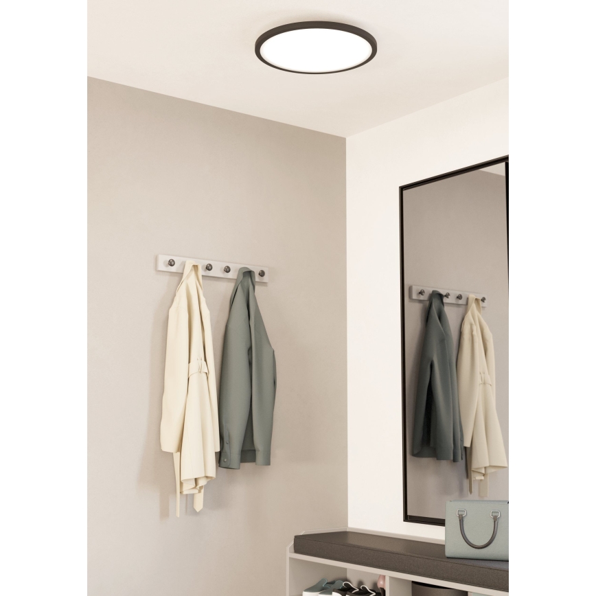 Eglo - LED Dimmable φωτιστικό οροφής LED/33,5W/230V διάμετρος 45 cm μαύρο