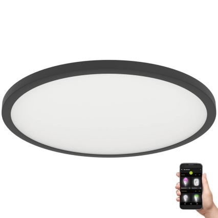 Eglo - LED Dimmable φωτιστικό οροφής LED/41W/230V διάμετρος 60 cm μαύρο