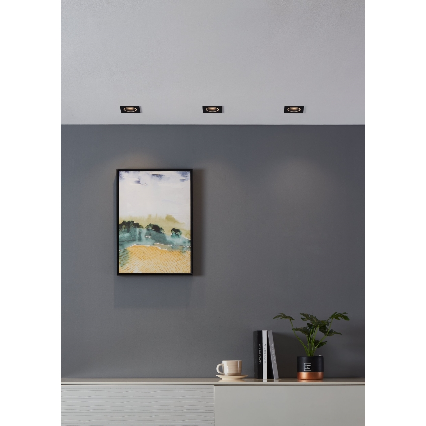 Eglo - LED RGBW Κρεμαστό φωτιστικό οροφής dimming LED/4,7W/230V μαύρο