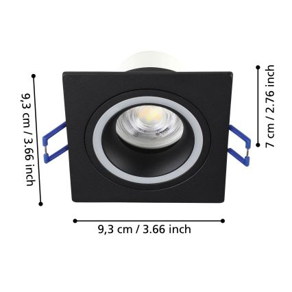 Eglo - LED RGBW Κρεμαστό φωτιστικό οροφής dimming LED/4,7W/230V μαύρο