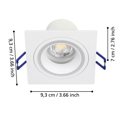 Eglo - LED RGBW Κρεμαστό φωτιστικό οροφής dimming LED/4,7W/230V λευκό