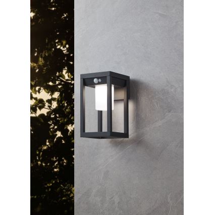 Eglo - LED Ηλιακό Επιτοίχιο Φωτιστικό με Αισθητήρα LED/3,7W/3,7V 2000 mAh IP44
