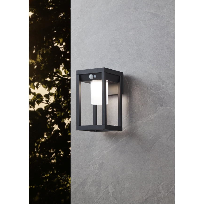 Eglo - LED Ηλιακό Επιτοίχιο Φωτιστικό με Αισθητήρα LED/3,7W/3,7V 2000 mAh IP44