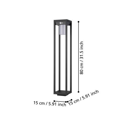 Eglo - Ηλιακή λάμπα LED με αισθητήρα LED/3,7W/3,7V IP44