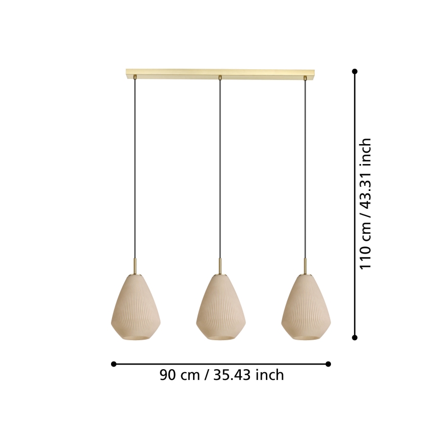 Eglo - Κρεμαστό φωτιστικό οροφής 3xE27/40W/230V