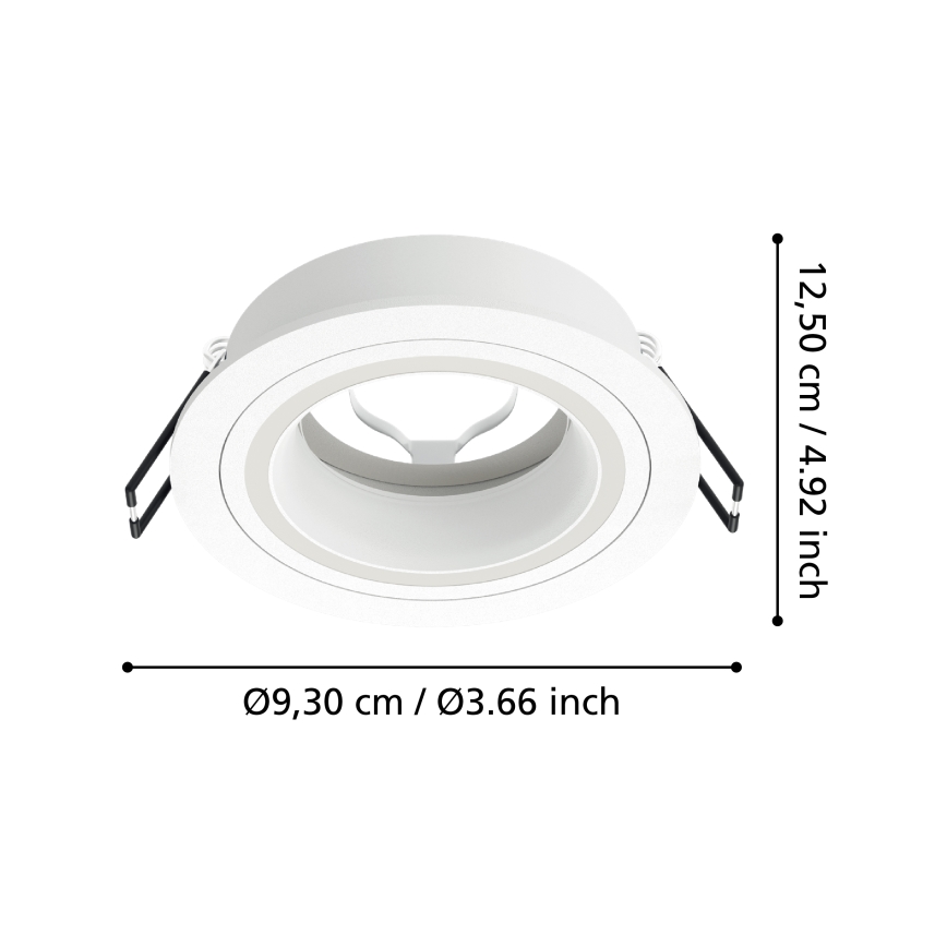 Eglo - Χωνευτό φωτιστικό 1xGU10/35W/230V λευκό