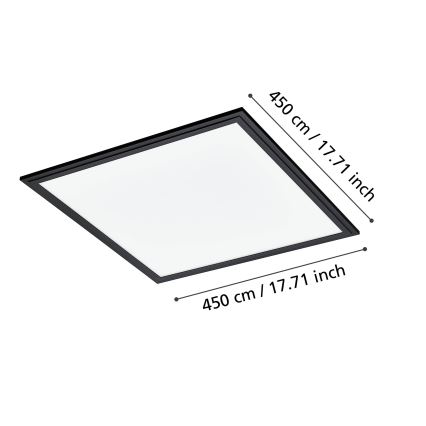 Eglo - Φωτιστικό οροφής LED LED/21,5W/230V 45x45 cm μαύρο