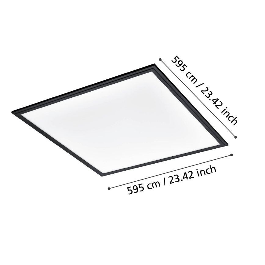 Eglo - Φωτιστικό οροφής LED LED/33W/230V 60x60 cm μαύρο