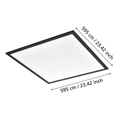 Eglo - Φωτιστικό οροφής LED LED/33W/230V 60x60 cm μαύρο