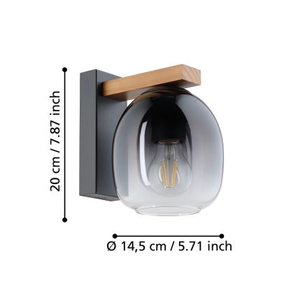 Eglo - Φωτιστικό τοίχου 1xE27/40W/230V