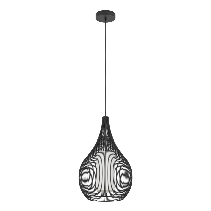 Eglo - Πολύφωτο με συρματόσχοινο 1xE27/40W/230V μαύρο