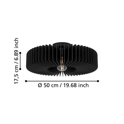 Eglo - Φωτιστικό οροφής 1xE27/40W/230V μαύρο