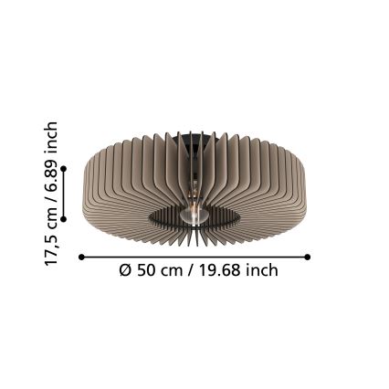 Eglo - Φωτιστικό οροφής 1xE27/40W/230V γκρι