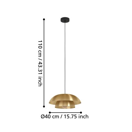 Eglo - Πολύφωτο με συρματόσχοινο 1xE27/40W/230V