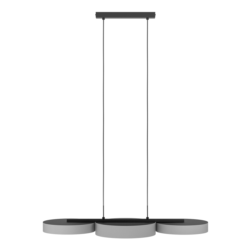 Eglo - LED RGBW Πολύφωτο dimming με συρματόσχοινο 3xLED/7,5W/230V 2700-6500K γκρι