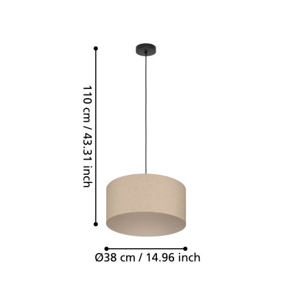 Eglo - Πολύφωτο με συρματόσχοινο 1xE27/40W/230V