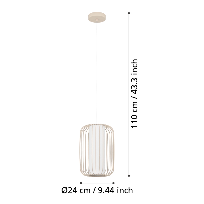 Eglo - Πολύφωτο με συρματόσχοινο 1xE27/40W/230V διάμετρος 24 cm