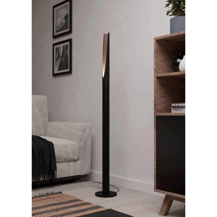 Eglo - Επιδαπέδια λάμπα LED 1xGU10/4,5W/230V μαύρο/καφέ