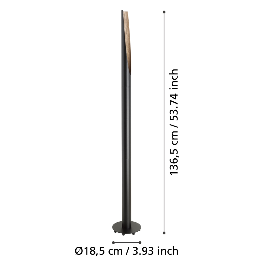 Eglo - Επιδαπέδια λάμπα LED 1xGU10/4,5W/230V μαύρο/καφέ