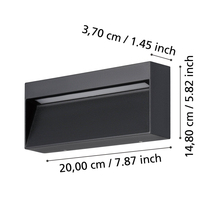 Eglo - Επιτοίχιο φωτιστικό εξωτερικού χώρου LED LED/4,8W/230V IP65