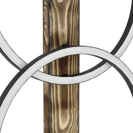 Eglo - Επιδαπέδια λάμπα LED 2xLED/12W/230V 3000K καφέ/μαύρο