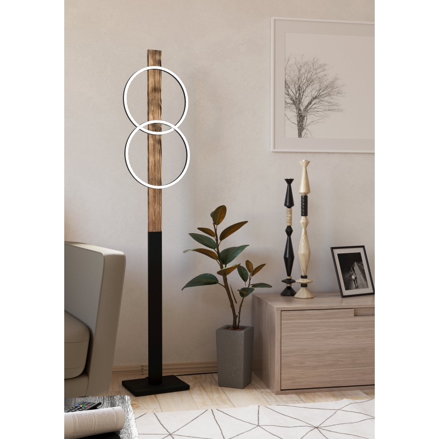 Eglo - Επιδαπέδια λάμπα LED 2xLED/12W/230V 3000K καφέ/μαύρο