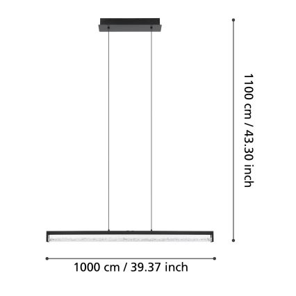 Eglo - Led Dimmable κρεμαστό φωτιστικό οροφής LED/36W/230V 2700 - 5000K