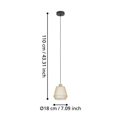 Eglo - Κρεμαστό φωτιστικό οροφής 1xE27/40W/230V