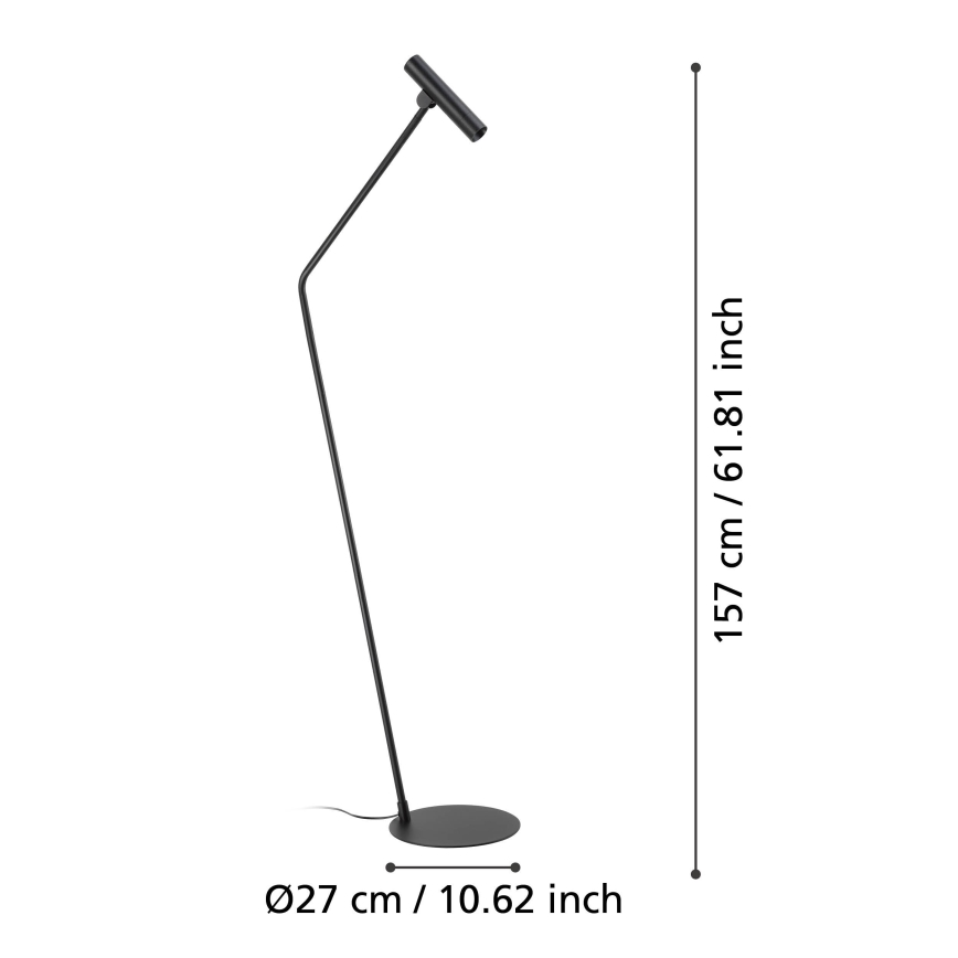 Eglo - Επιδαπέδια λάμπα LED LED/5W/230V 3000K μαύρο