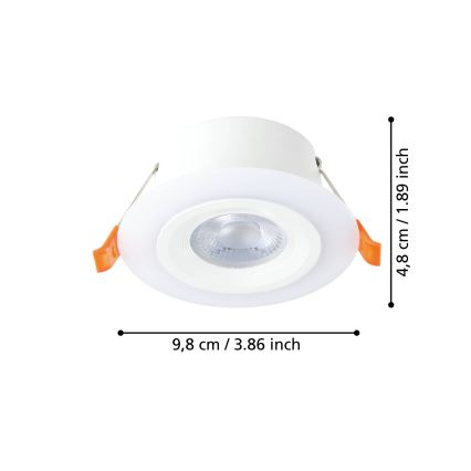 Eglo - ΣΕΤ 3x εντοιχισμένα φωτιστικά LED/4,8W/230V λευκά