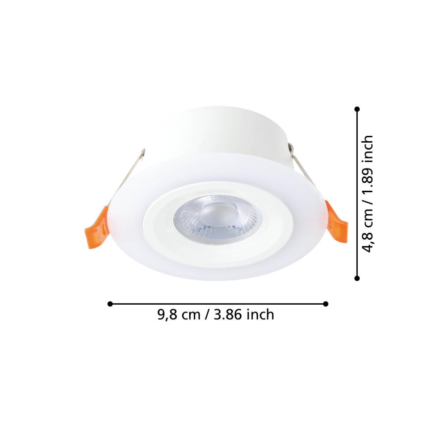 Eglo - ΣΕΤ 3x εντοιχισμένα φωτιστικά LED/4,8W/230V λευκά