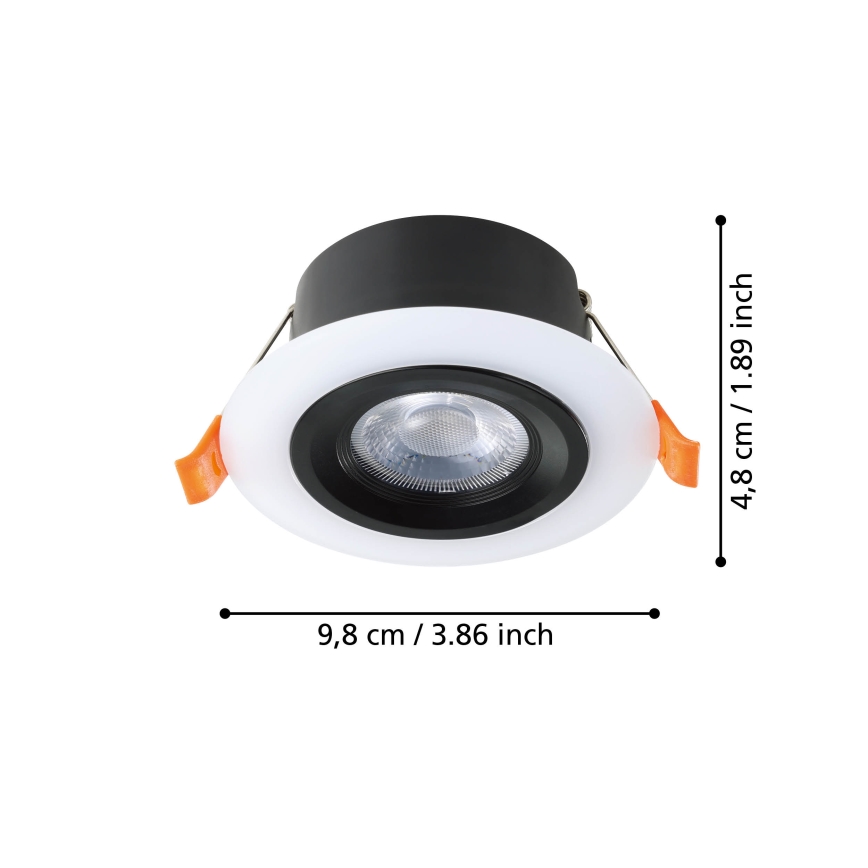 Eglo - Κρεμαστό φωτιστικό οροφής LED LED/4,8W/230V μαύρο