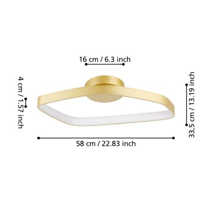 Eglo - LED Dimmable φωτιστικό οροφής LED/25,2W/230V