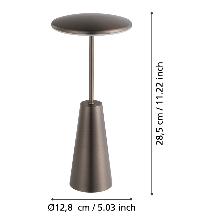 Eglo - LED Dimming αφής Εξωτερικού χώρου φωτιστικό LED/2,8W/5V 2400K/3000K/4000K 5200 mAh IP54 μπεζ