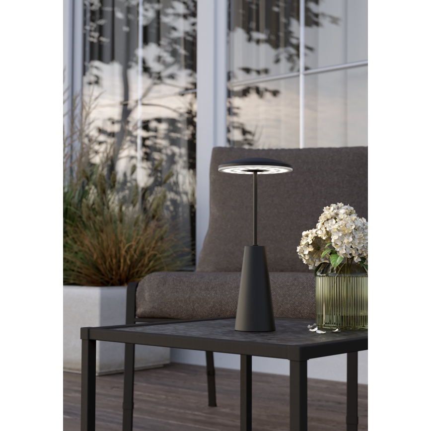 Eglo - LED Dimming αφής Εξωτερικού χώρου φωτιστικό LED/2,8W/5V 2400K/3000K/4000K 5200 mAh IP54 μαύρο