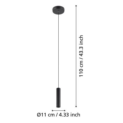 Eglo - Πολύφωτο LED με συρματόσχοινο LED/5W/230V