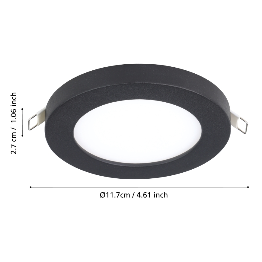 Eglo - Κρεμαστό φωτιστικό οροφής LED LED/5,5W/230V 4000K μαύρο