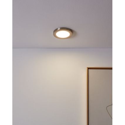 Eglo - Εντοιχισμένο φωτιστικό οροφής LED / 5,5 W / 230 V / 4000 K / ματ χρώμιο / διάμ. 11,7 cm