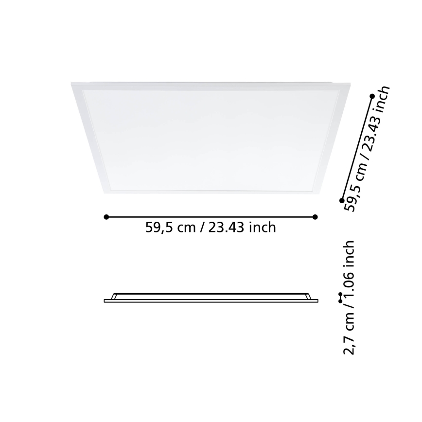 Eglo - Πάνελ πλαφονιέρα LED LED/34,5W/230V 60x60 cm