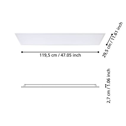 Eglo - Πάνελ πλαφονιέρα LED LED/34,5W/230V 120x30 cm