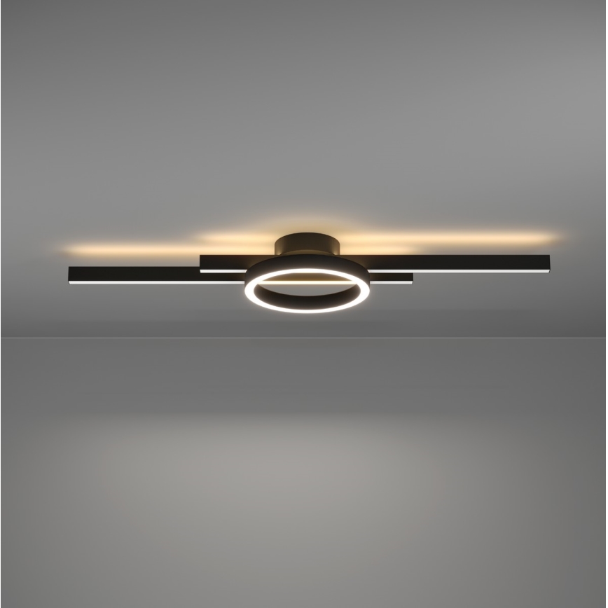 Eglo - LED RGBW Dimmable φωτιστικό οροφής LED/23,5W/230V 2700-6500K μαύρο + τηλεχειριστήριο