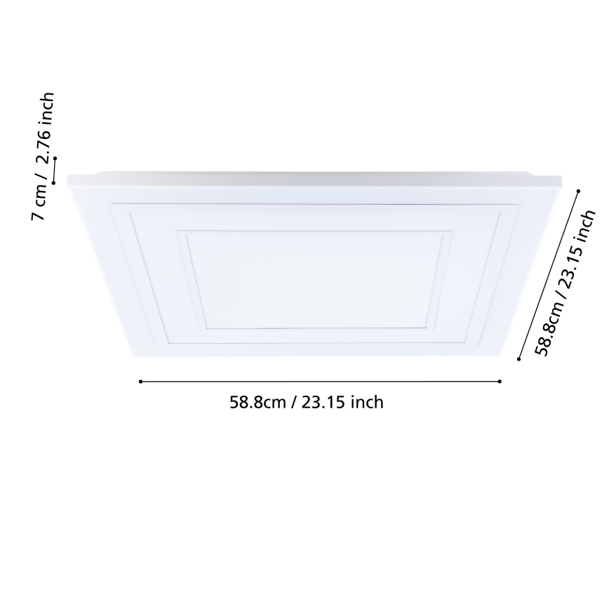 Eglo - LED RGBW Dimmable φωτιστικό οροφής LED/29W/230V 3000-6500K + τηλεχειριστήριο
