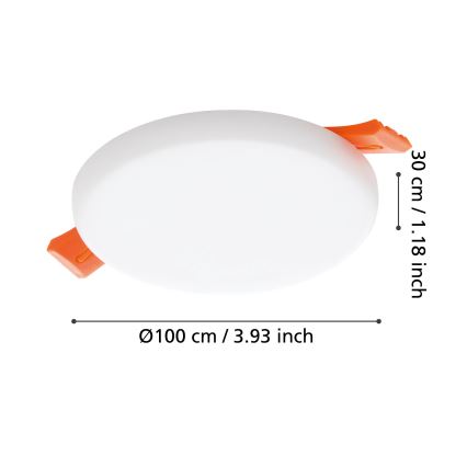 Eglo - Κρεμαστό φωτιστικό οροφής μπάνιου LED LED/5,5W/230V διάμετρος 10 cm IP65